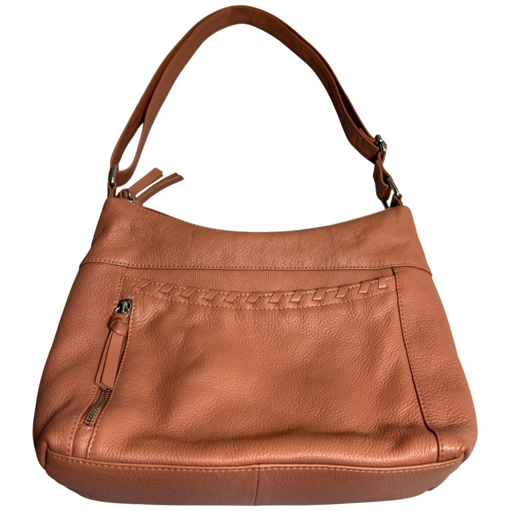 Great American Leather Works Shoulder Bag Women's Salmon Pink Pebbled Leather